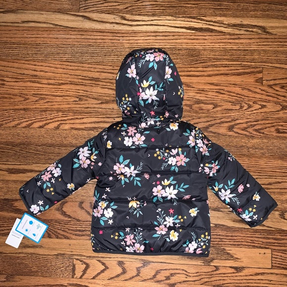 NWT Carter’s Floral Puffer Jacket (Girl 24 month) - Picture 4 of 6